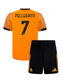AS Roma Lorenzo Pellegrini #7 Replika Borta Kläder Barn 2025-26 Kortärmad (+ byxor)